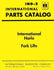 International Harvester Harlo 5614 UL-25 R Fork Lift Parts Catalog Manual IH