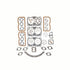 Head Gasket Set for Case (Case IH), Diesel 2290 2294 2594 40D Excavator 40E