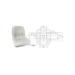 18" High Back Seat Grey