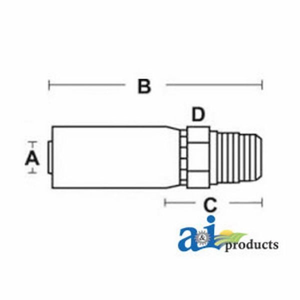 (Hc-Mp) Male Nptf Pipe - Rigid - Straight MP-06-04