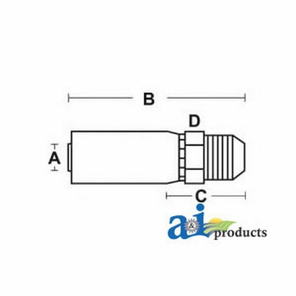 (Hc-Mj) Male Jic 37Degree - Rigid - Straight MJ-06-06