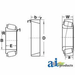 Cup, Tapered Bearing 332-I