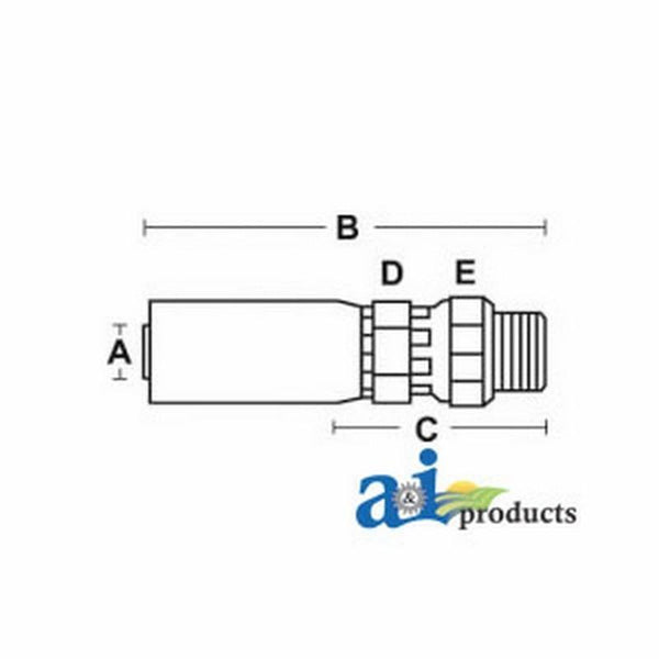 (Hw-Mbx) Male Boss O-Ring - Swivel - Straight MBX-06-06-W