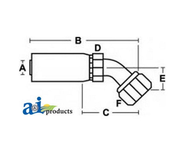 (Hc-Ffx45) Female Seal Lok - Swivel - 45Degree Elbow FFX45-04-04