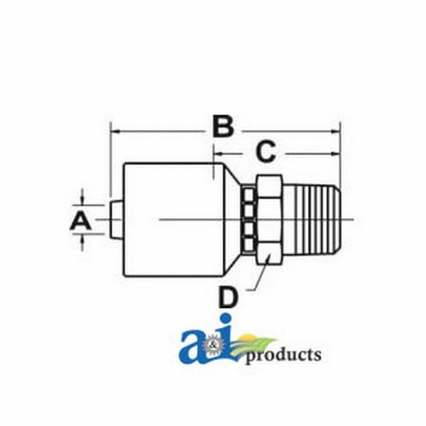 (Hw-Mb) Male Boss O-Ring - Rigid - Straight MB-12-12-W