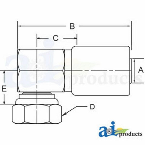 (Hc-Fjx90B) Female Jic 37Degree - Swivel - 90Degree Elbow Block FJX90B-08-10