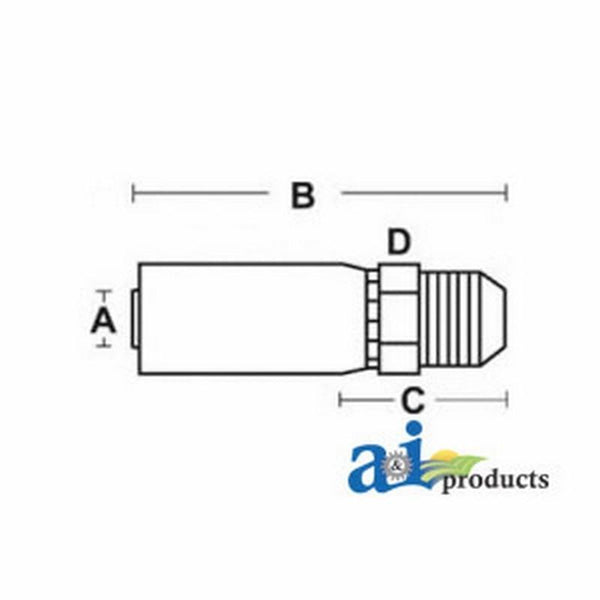 (Hc-Ms) Male Sae 45Degree - Rigid MS-12-12