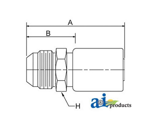 (Hc-Mj) Male Jic 37Degree - Rigid - Straight MJ-08-06