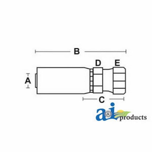 (Hc-F-Bspx) Female Bsp Parallel Pipe - Swivel - Straight F-BSPX-16-16