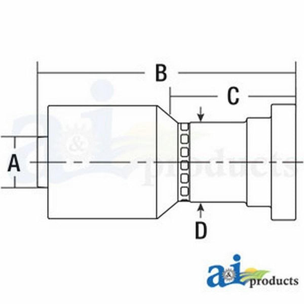 (Hw-C62) Code 62 Flange Head - Straight C62-12-12-W