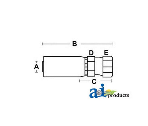 (Hc-F-Bspx) Female Bsp Parallel Pipe - Swivel - Straight F-BSPX-10-12