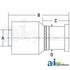 (Hw-C61) Code 61 Flange Head - Straight C61-20-20-W