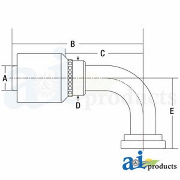 (Hw-C61) Code 61 Flange Head - 90Degree Elbow C6190-16-16-W