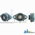 2 Bolt Flanged Bearing with Lock Collar, Re-Lubricatable WGTZ10-P