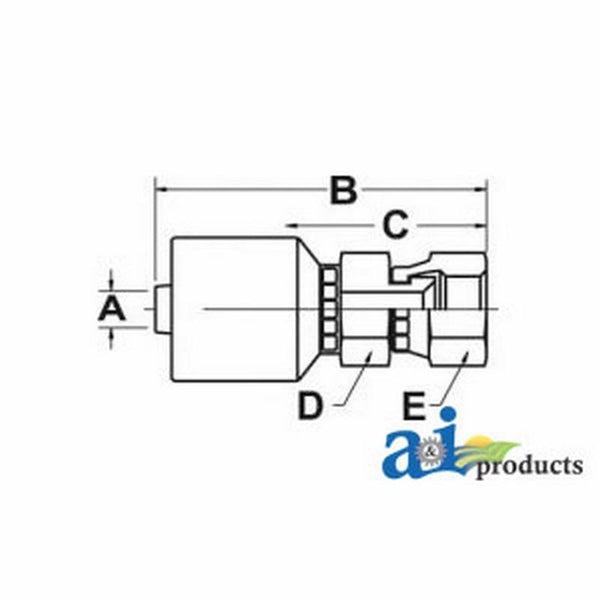 (Hw-Fsx) Sae 45Degree Swivel - Straight FSX-06-06-W