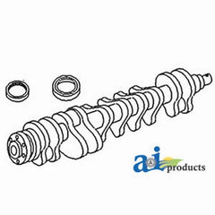 Crankshaft, Splined Nose, Rope Seal 31315884