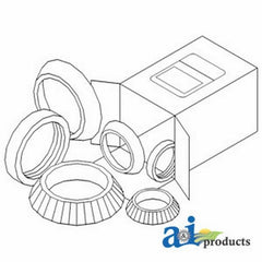 Front Wheel Bearing Kit Massey Ferguson 165 175 180 Hubs With 3 Inch Dust Cap