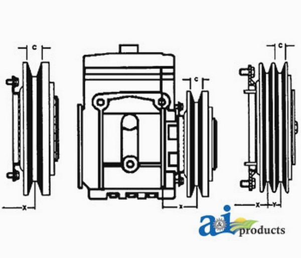 York/ Tec. Compressor Clutch (Hd), 2 Groove 600-313