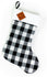 Plaid Allis Chalmers Christmas Stocking, Faux Leather vintage logo