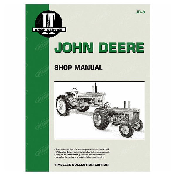 Service Manual fits John Deere Models Listed Below JD-8