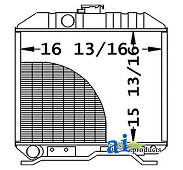 Ai 17355-72060 Radiator For Kubota Compact Tractor