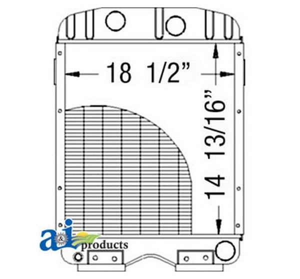 Ai E1Addn8005C Radiator For Ford / New Holl Tractor