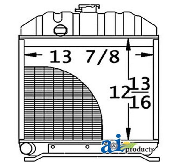 Ai 15575-72060 Radiator For Kubota Compact Tractor