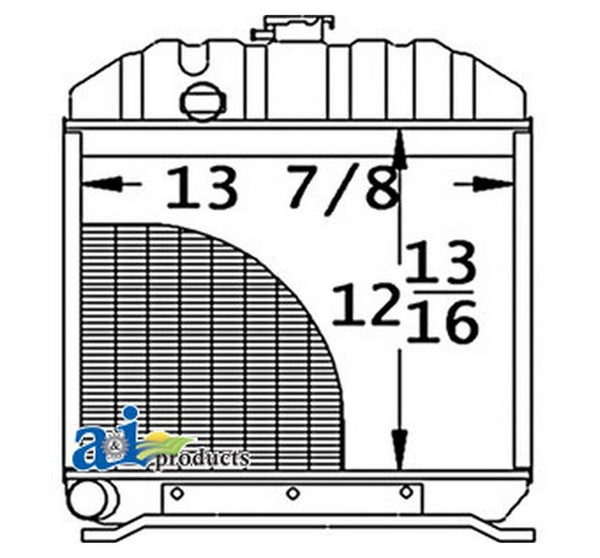 Ai 15201-72060 Radiator For Kubota Compact Tractor