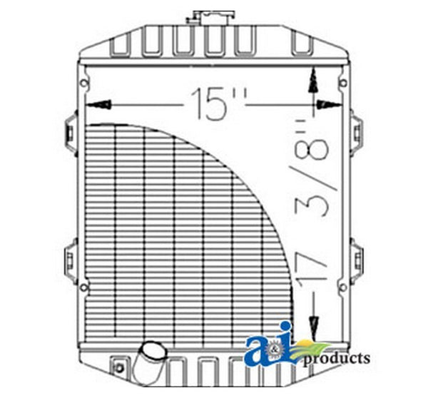 Ai Ch18416 Radiator Fits John Deere Compact Tractor