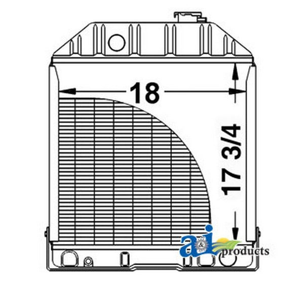 Ai C7Nn8005E Radiator W/O Oil Cooler For Ford / New Holl Tractor