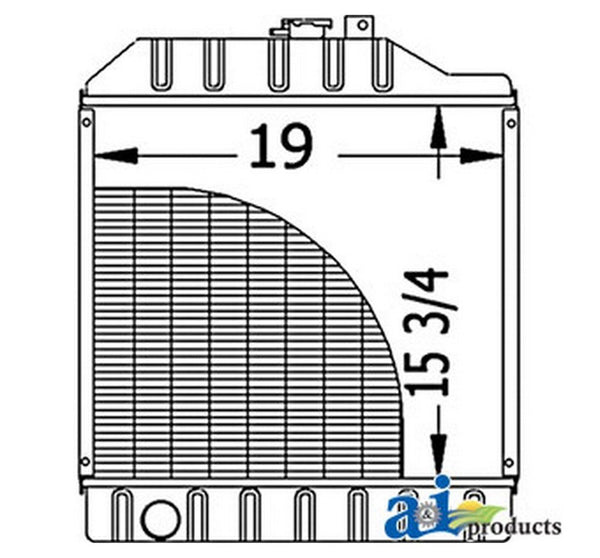 Ai Re70733 Radiator Fits John Deere Tractor