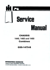 International Harvester 1440 1460 1480 Combine Chassis Service Shop Manual IH