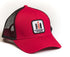 Red International Harvester Logo Hat With Black Mesh Back