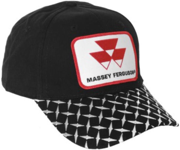 Massey Ferguson Diamond Plate Brim Black Hat Cap Gift
