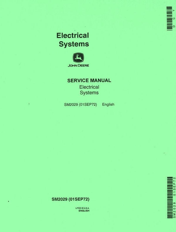 John Deere Electrical Service Manual A B D G M R 40 thru 840