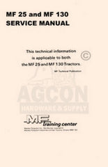 Massey Ferguson MF-25 MF-130 MF25 MF130 Tractor Shop Service Manual