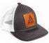 Gray and White Mesh Allis Chalmers Faux Leather Emblem Youth Hat