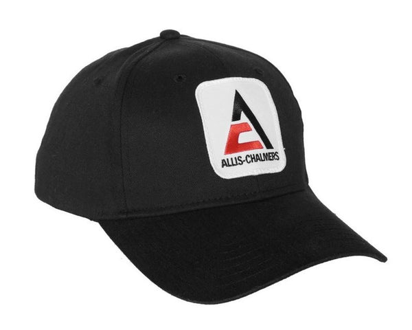 Solid Black Allis Chalmers Hat With New Logo Fits Youth
