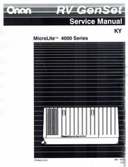 ONAN KY Series Service Shop Repair Manual 981-0503