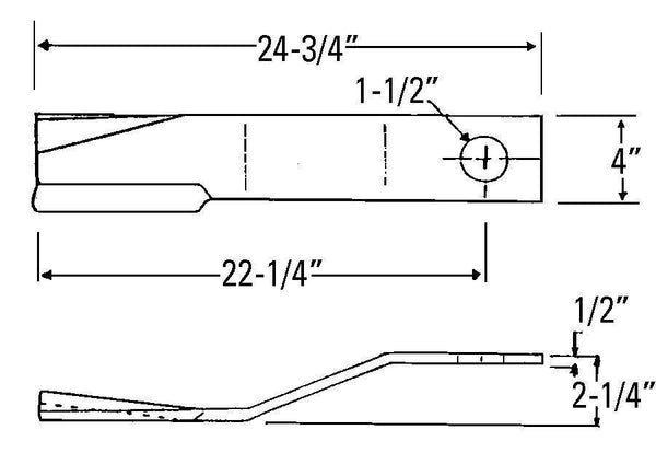 24-3/4 " Rotary cutter blade Schulte XH-1500 F-10 S-100 S-150 5026 X-1000