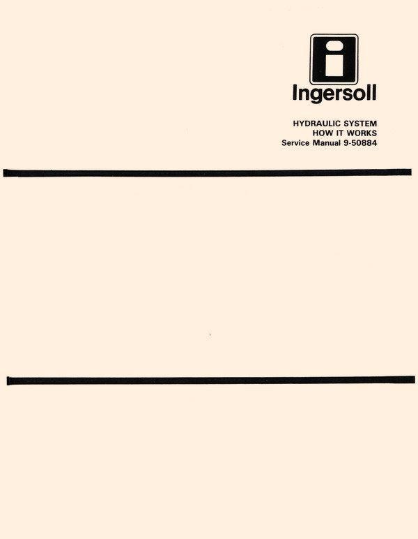 Case Ingersoll Hydraulic System How it works Service Manual