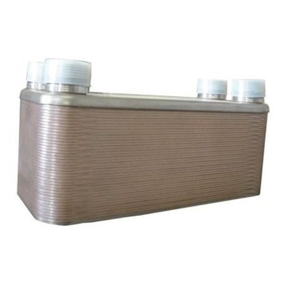70 Plate Water to Water Heat Exchanger With 1 1/4 Inch Fittings