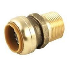 1 Inch Brass MPT to Push On Fitting HVAC