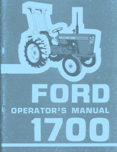 Ford Tractor 1700 Operators Manual