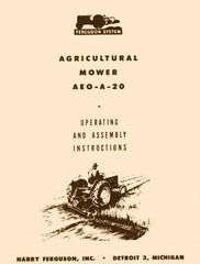 Massey Ferguson AEO-A-20 Mower Operators Manual