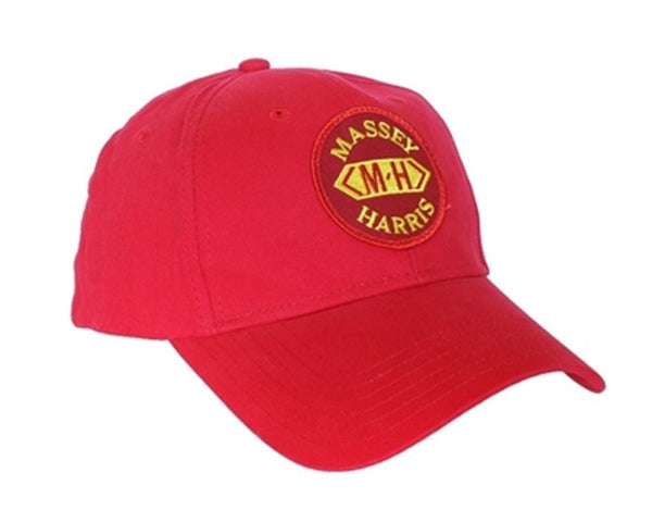 Massey Harris Tractor 6 Panel Red Hat - Cap Gift MH Fits Most