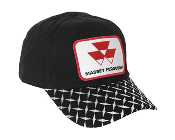 Massey Ferguson Diamond Plate Brim Black Hat Cap Gift