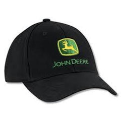 John Deere Black Embroidered Logo Hat Cap Gift