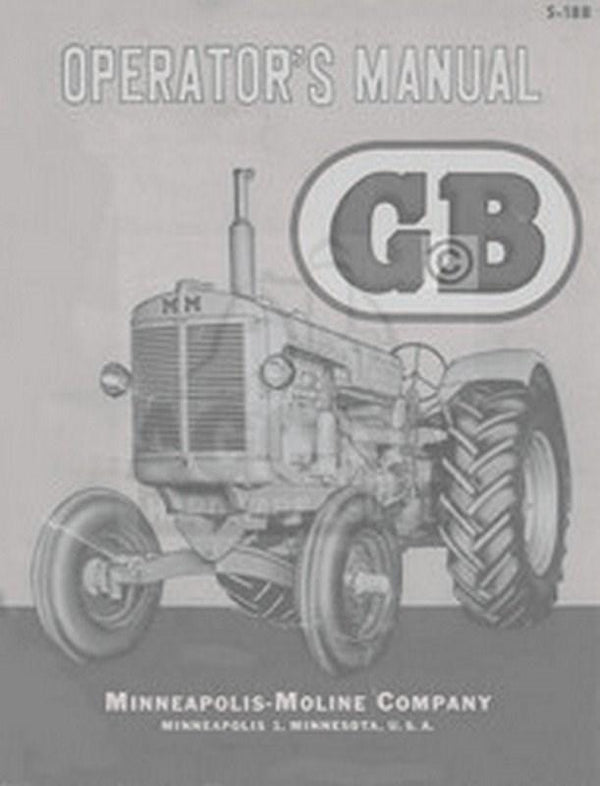 Minneapolis Moline GB Operator Maintenance Manual