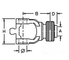 Cv Yoke; Size 6, 1-3/8" 21 Spline 93575
